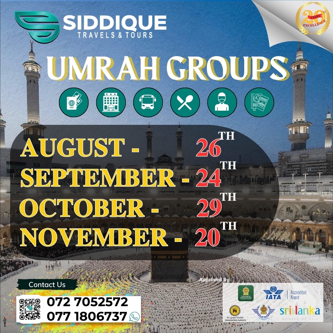 UMRAH August, September, October and November 2025
